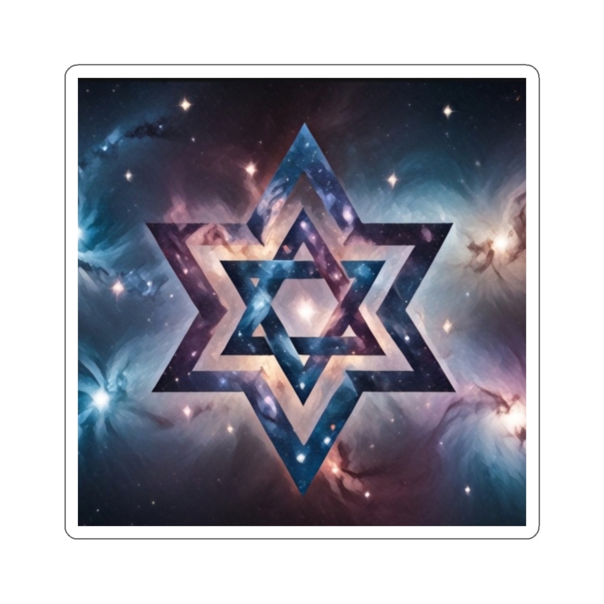 Sticker - Cosmic Star of David Art Print