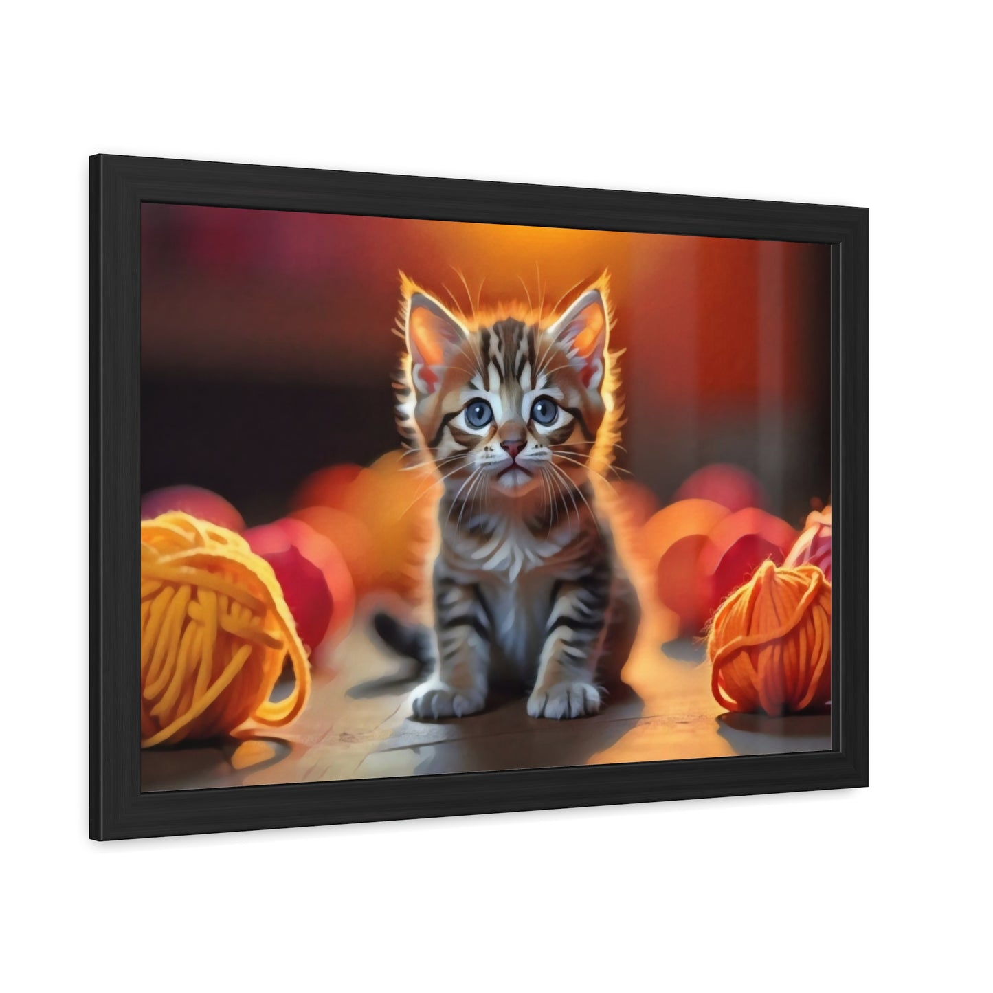 Artistic Framed Poster - Kitten Artwork Poster