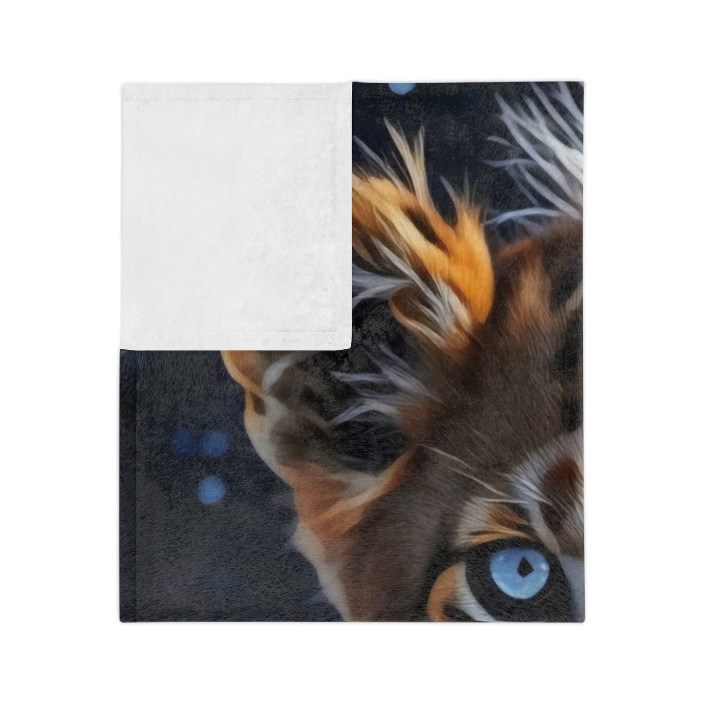 Velveteen Microfiber Blanket - Celestial Lion Cub Art Print