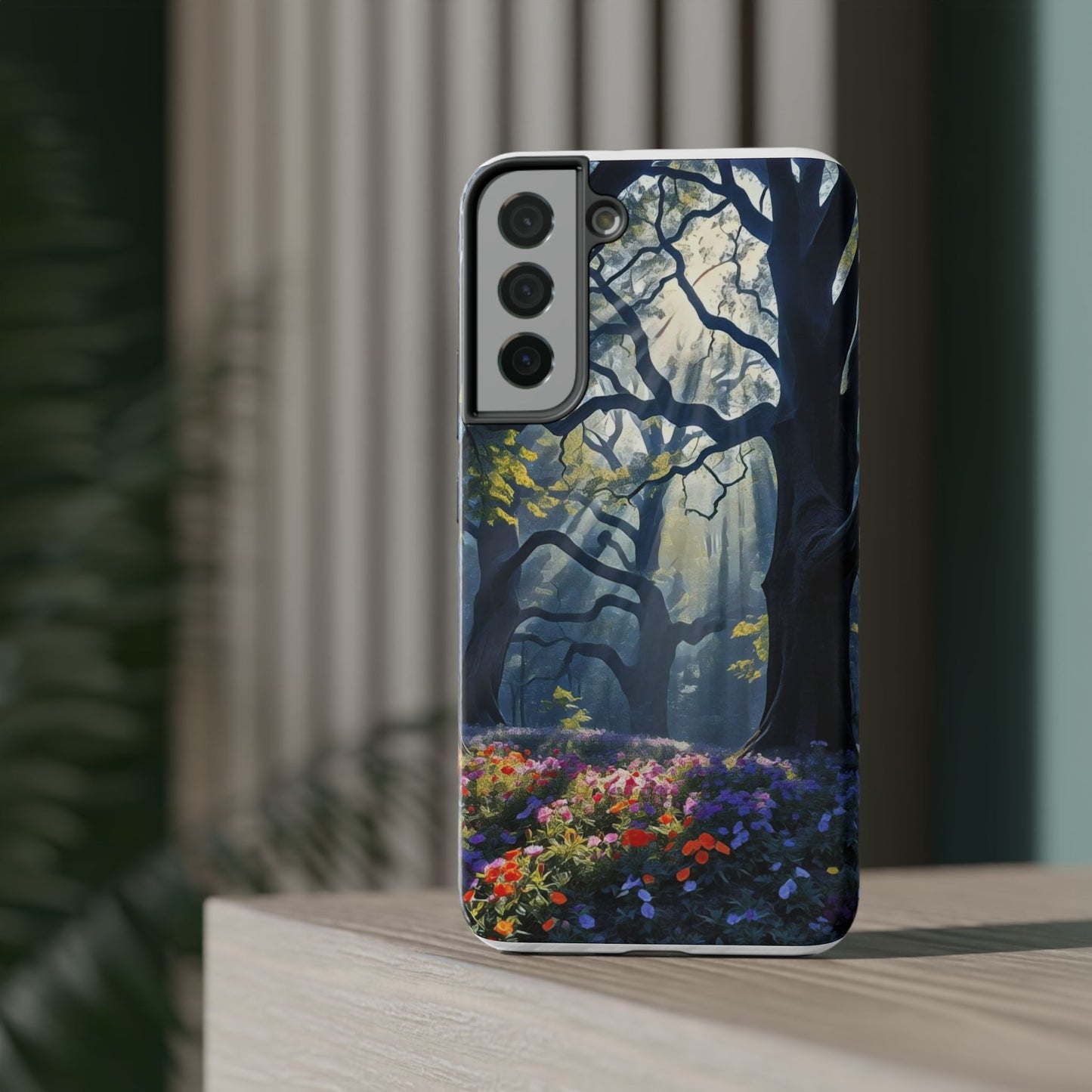 Phone Cases - Fantasy Woodland Scene Art Painting Design - "Enchanted Morning in the Woodland Grove"