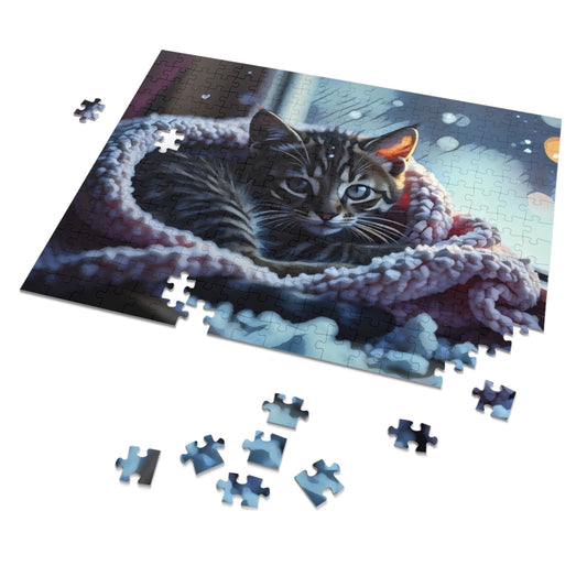 Jigsaw Puzzle - Cozy Winter Vigil by Chaia Malana Art