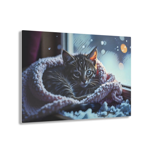 Acrylic Print - Cozy Winter Vigil by Chaia Malana