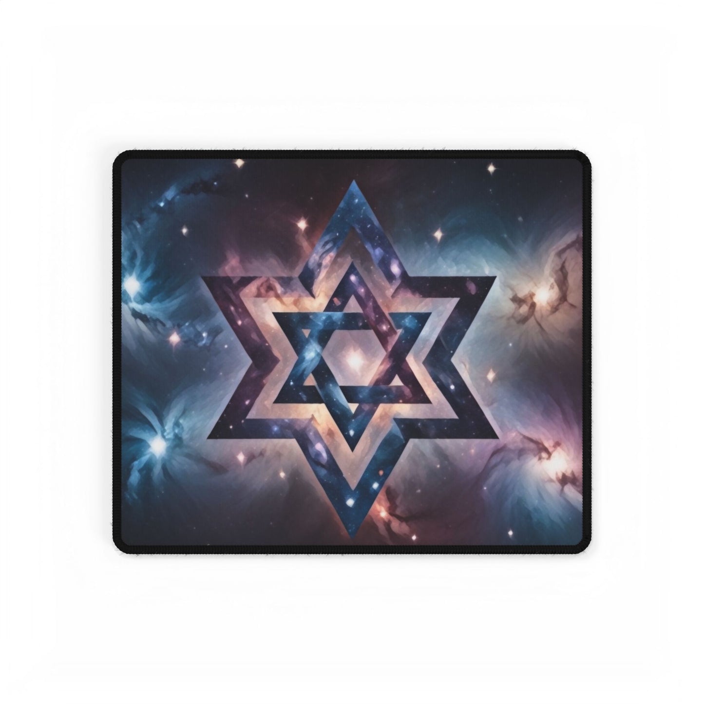 Desk Mats - Star of David Galactic "Cosmic Star of Unity" Art Print