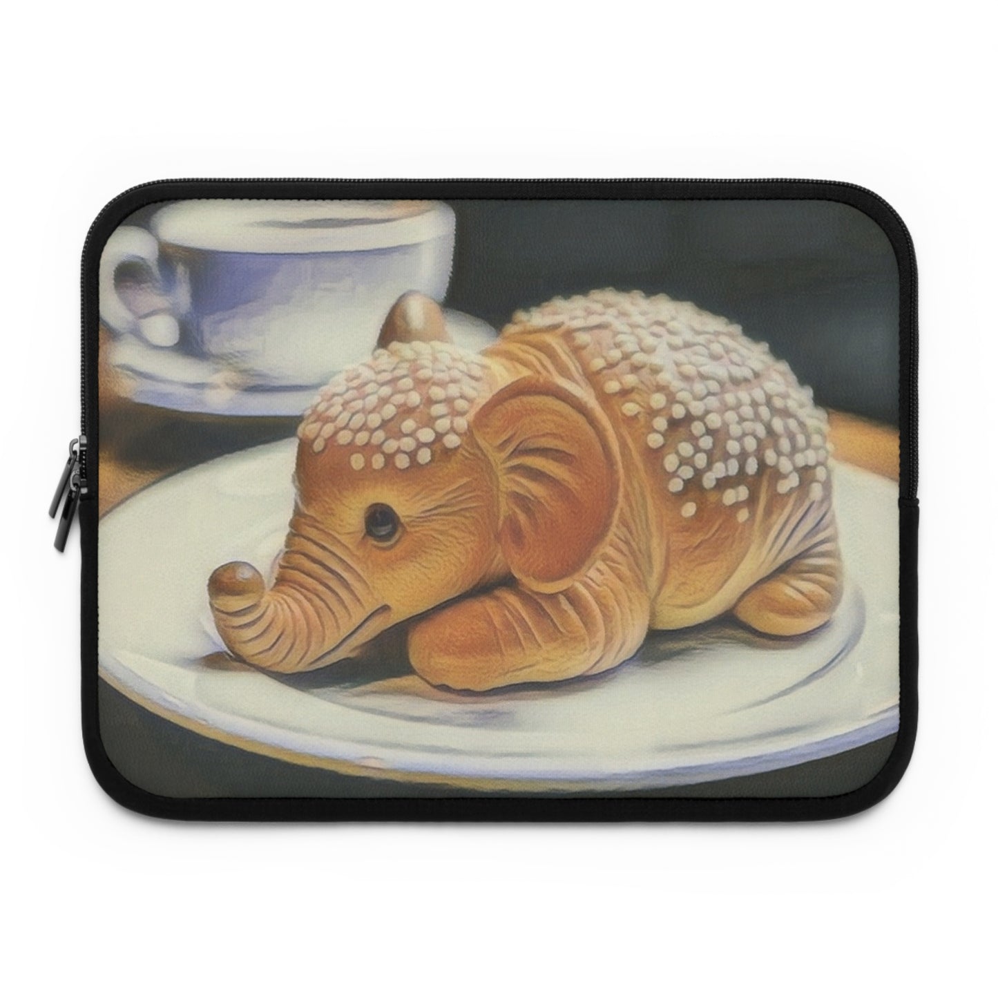 Laptop Sleeve - Elephantine Delight Colored Pencil Sketch