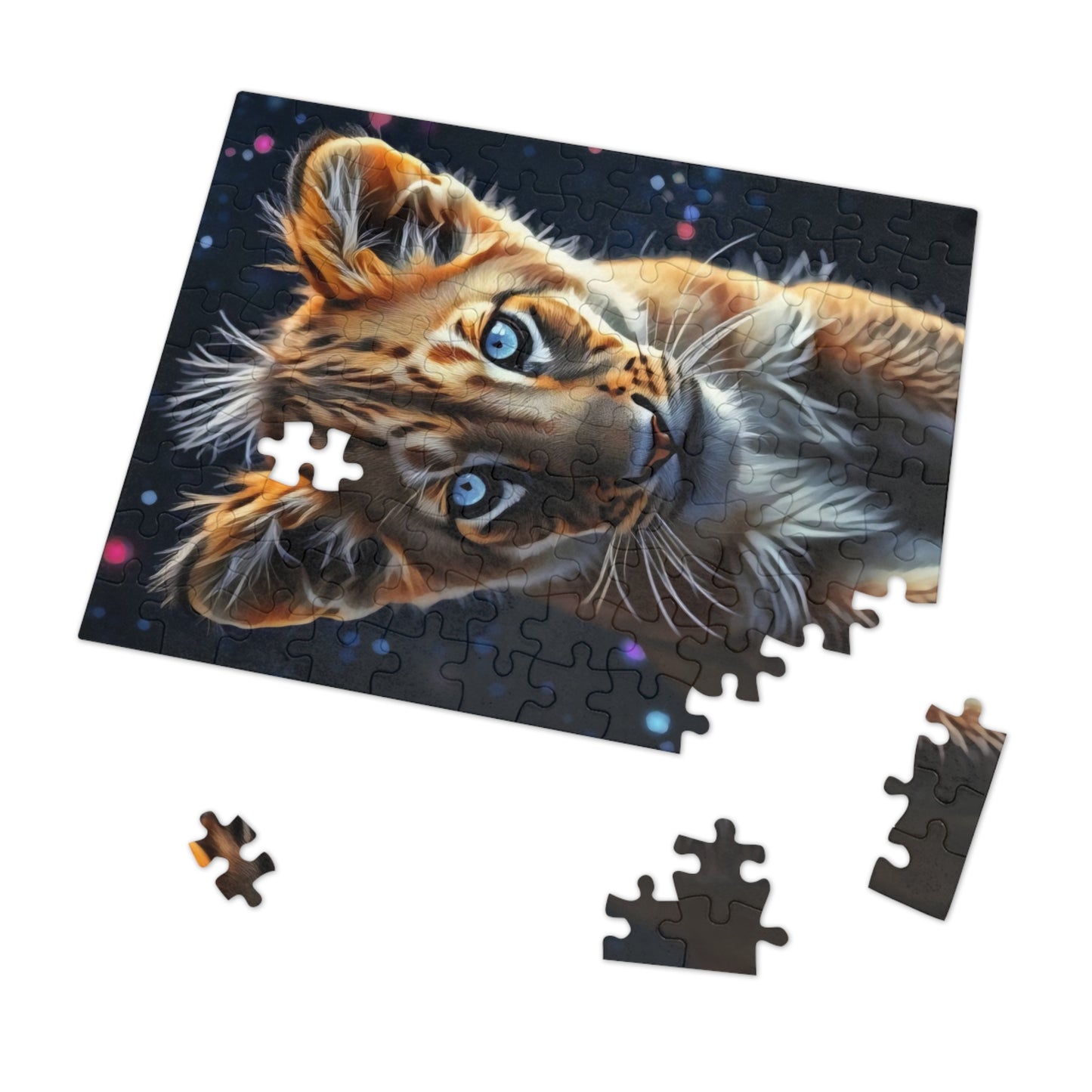 Jigsaw Puzzle - Starlit Gaze Lion Cub Art