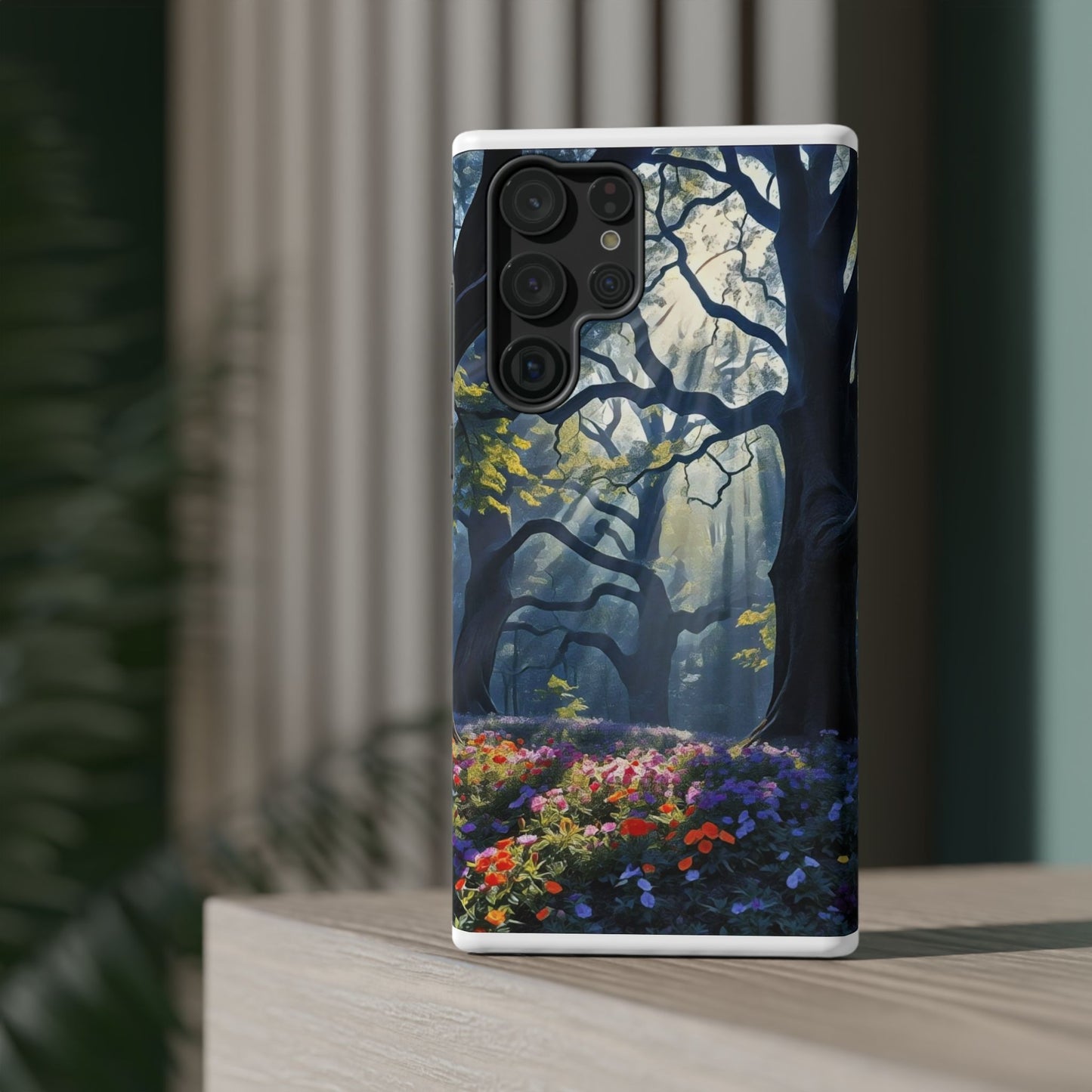 Phone Cases - Fantasy Woodland Scene Art Painting Design - "Enchanted Morning in the Woodland Grove"