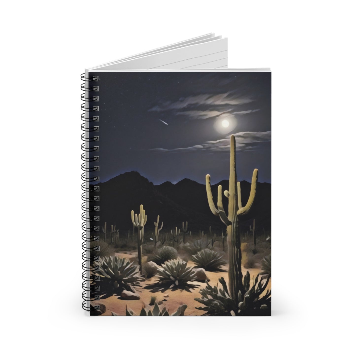 Spiral Notebook - Ruled Line - Desert Moonrise