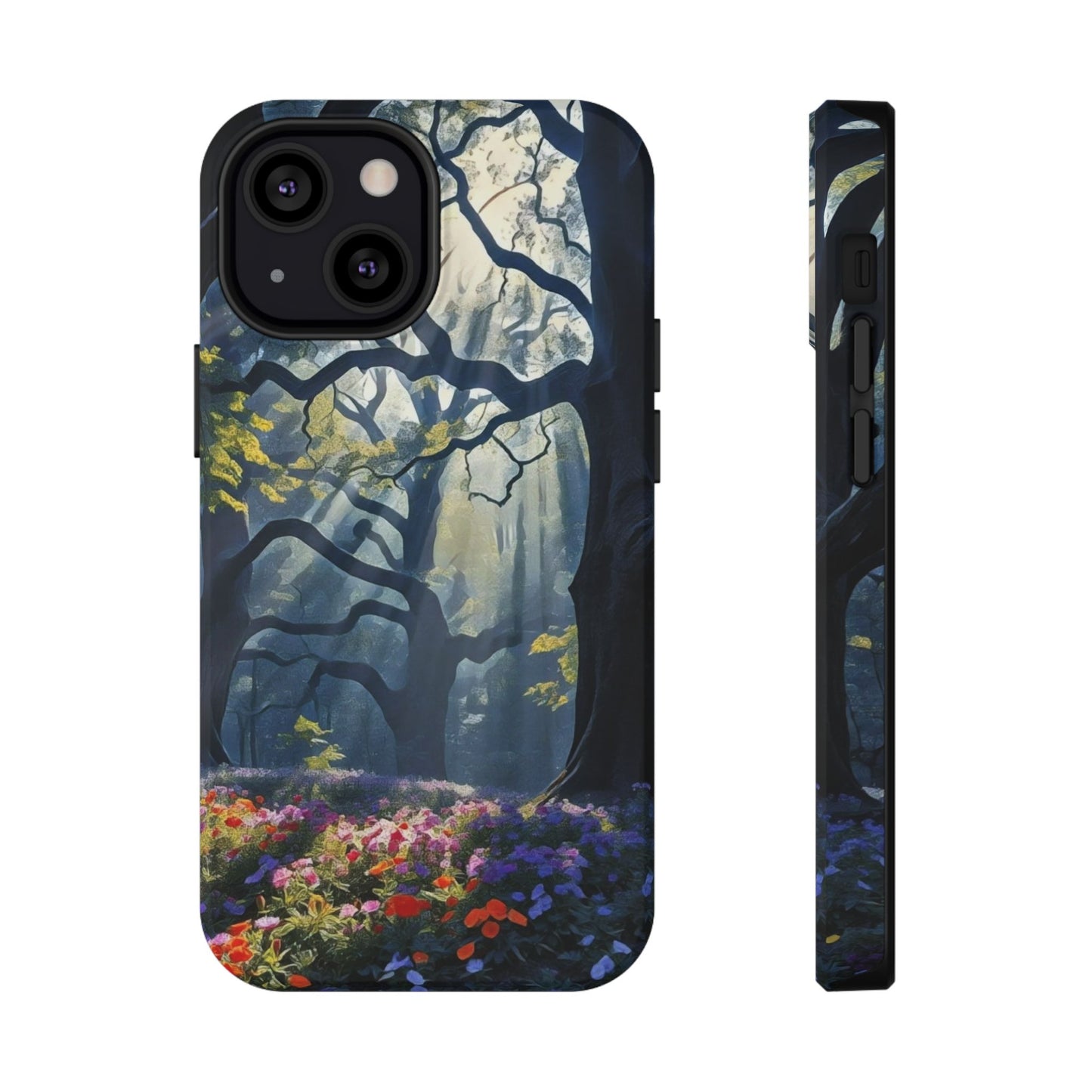 Phone Cases - Fantasy Woodland Scene Art Painting Design - "Enchanted Morning in the Woodland Grove"