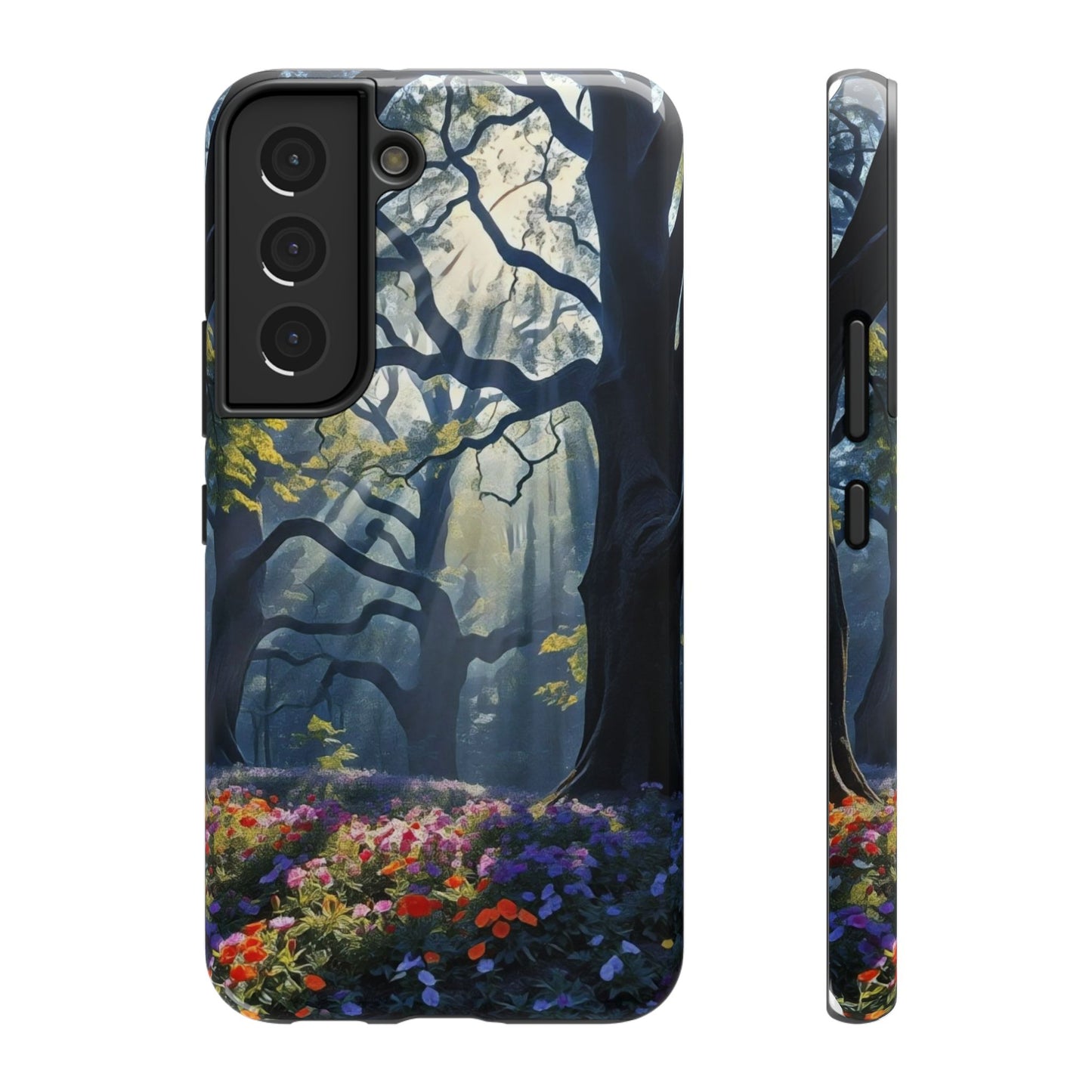 Phone Cases - Fantasy Woodland Scene Art Painting Design - "Enchanted Morning in the Woodland Grove"