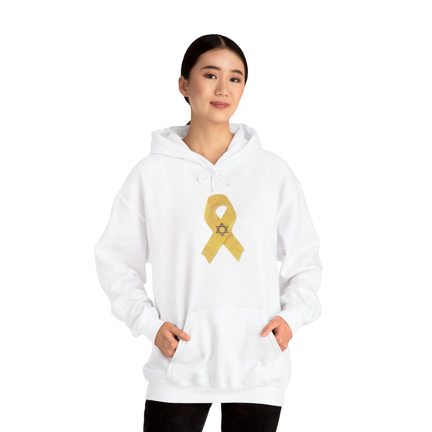 Unisex Heavy Blend™ Hooded Sweatshirt - Yellow Awareness Ribbon Bring Them Home Now