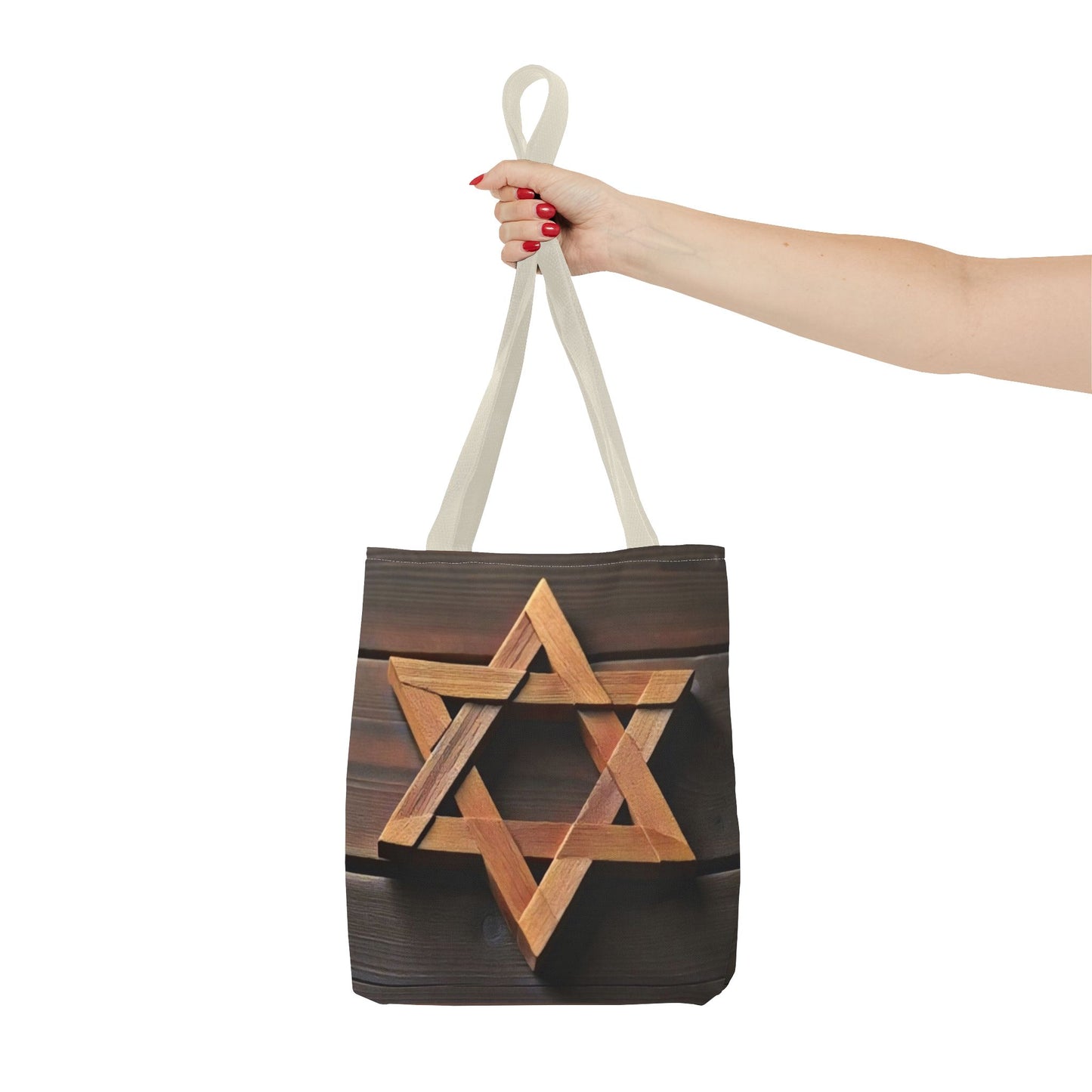 Star of David Tote Bag - Wooden Design Magen David