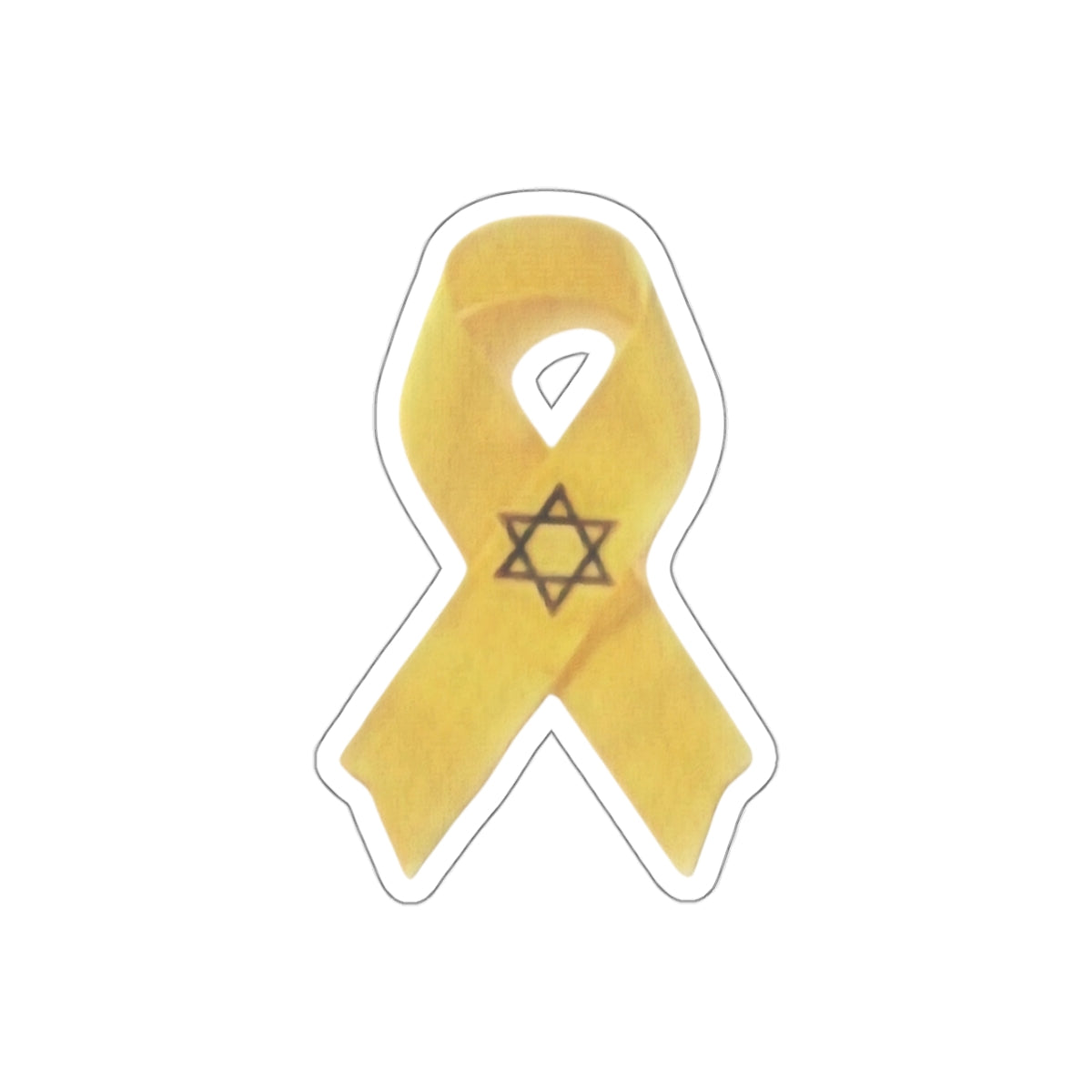 Sticker - Yellow Awareness Ribbon Colored Pencil Art Print Bring Them Home Now