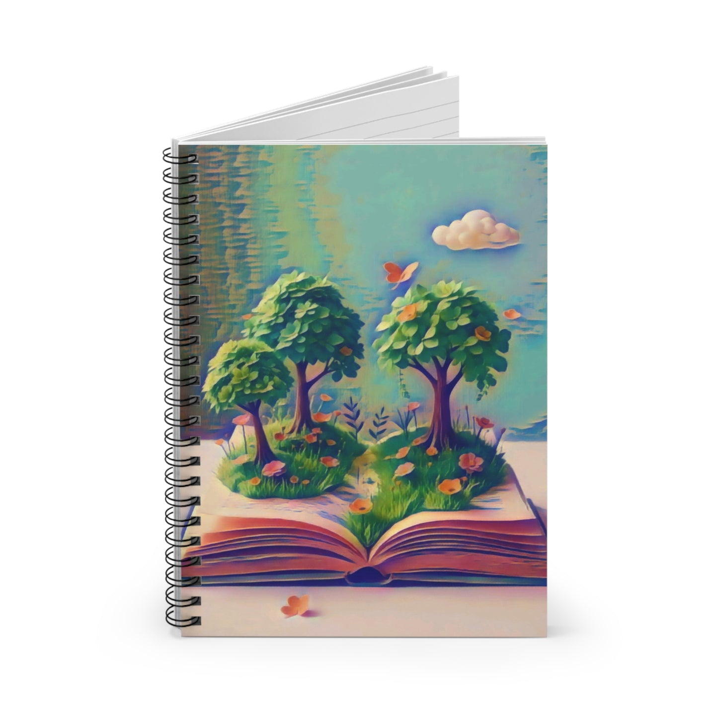 Spiral Notebook - Forest Book Art Print, Ruled Line