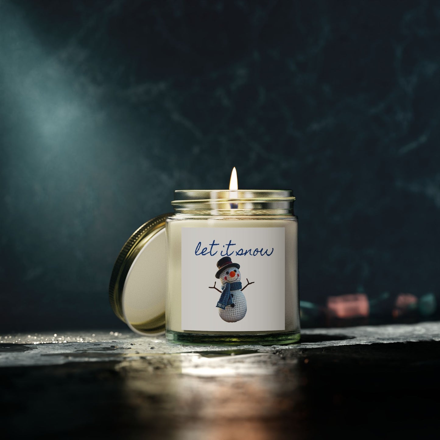 Candle Snowman Design Scented Candle