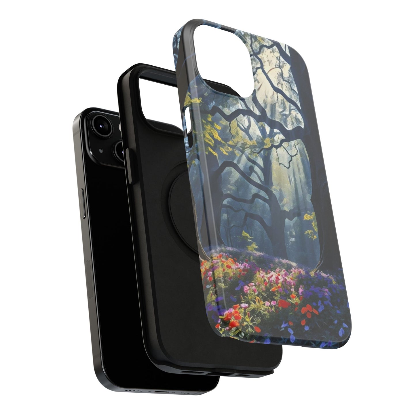 Phone Cases - Fantasy Woodland Scene Art Painting Design - "Enchanted Morning in the Woodland Grove"