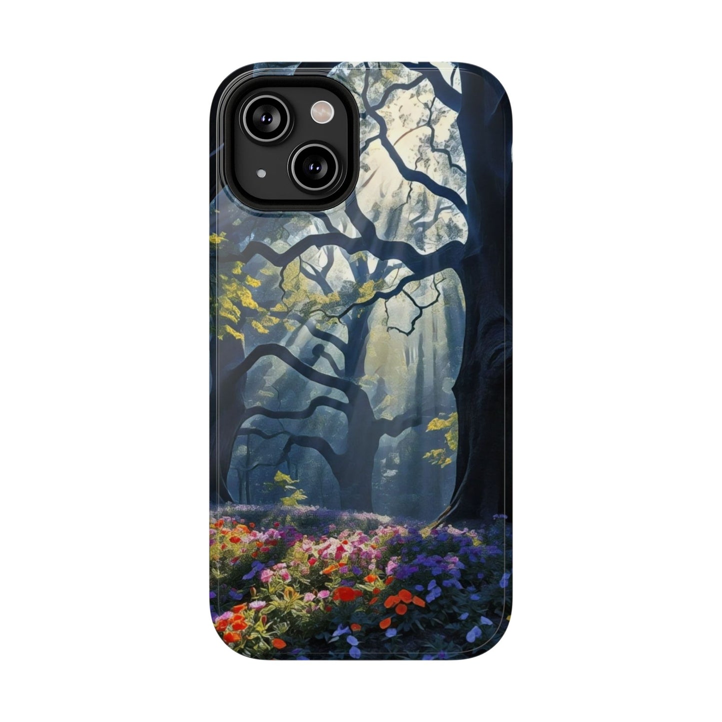 Phone Cases - Fantasy Woodland Scene Art Painting Design - "Enchanted Morning in the Woodland Grove"