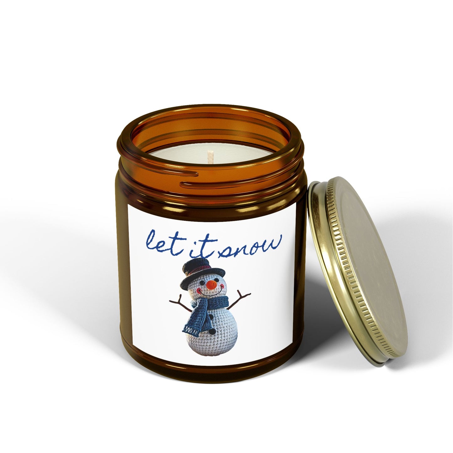 Candle Snowman Design Scented Candle