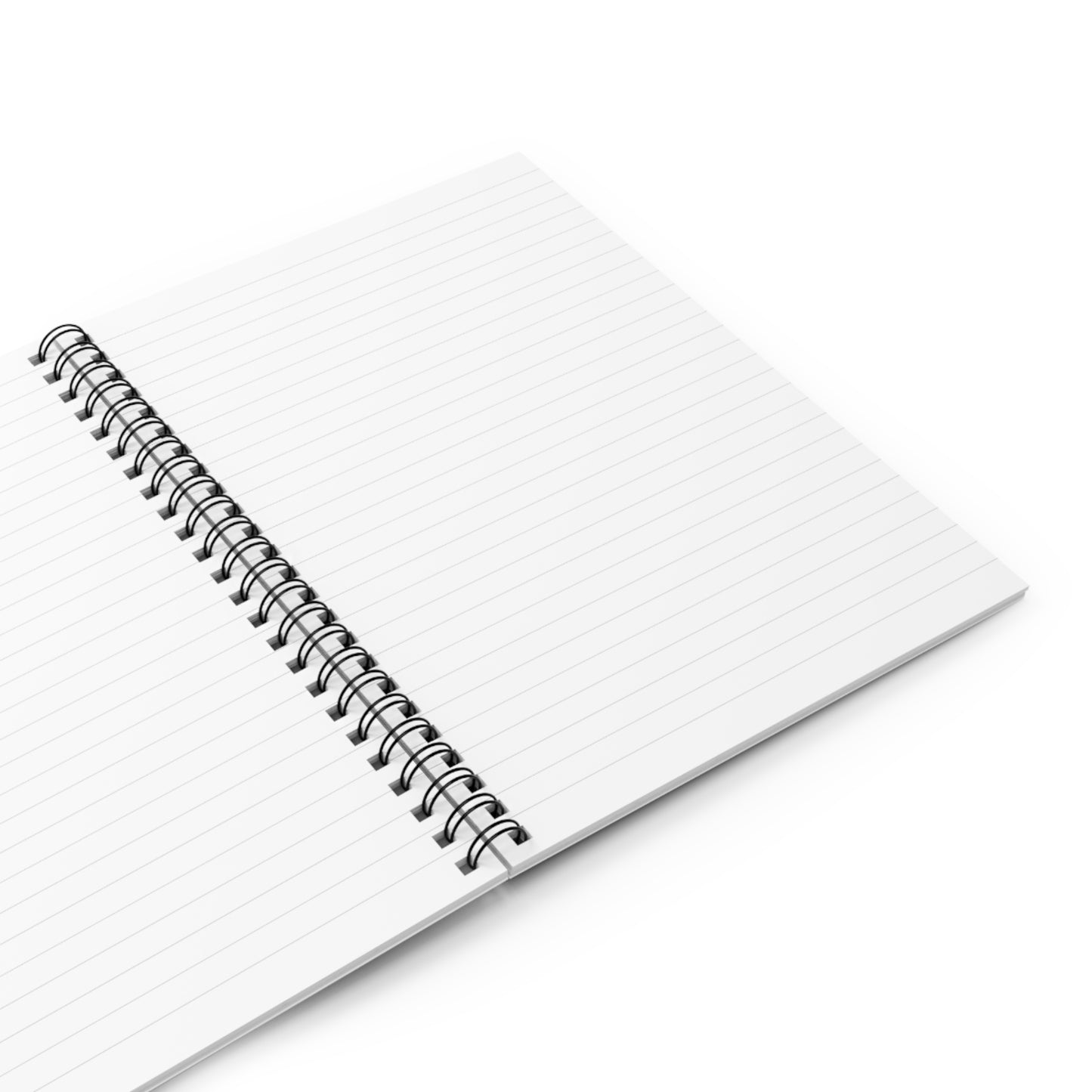 Spiral Notebook - Vibrant Companions: A Study in Contrast - Ruled Line, White