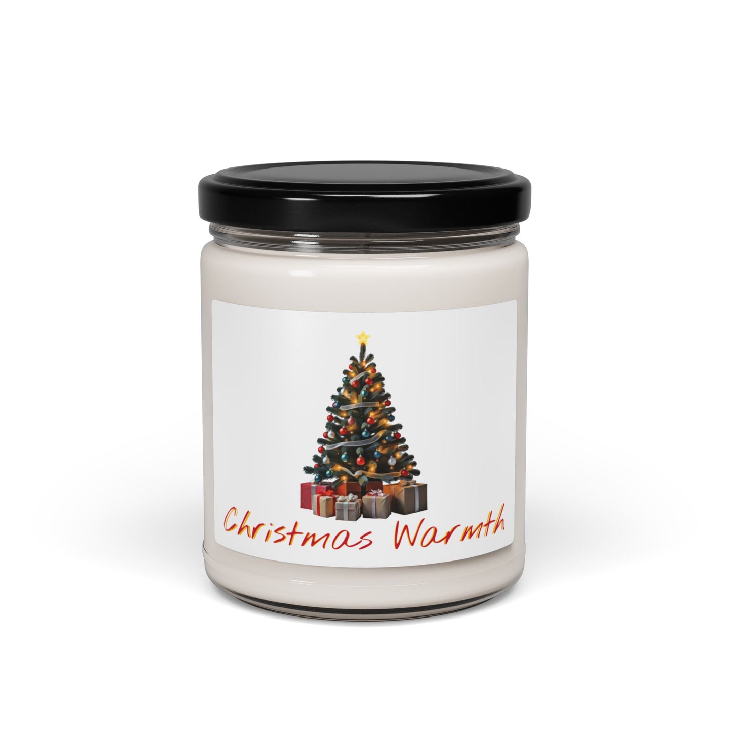 Scented Soy Candle, 9oz, Christmas Warmth Scent, Christmas Tree Art Print