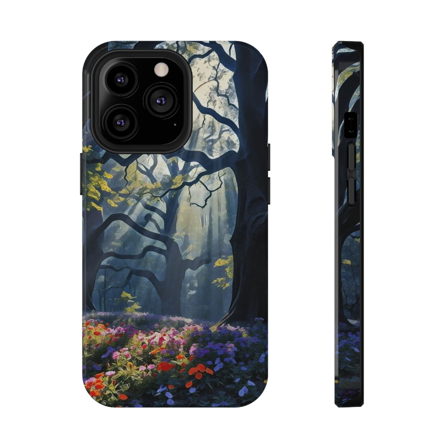 Phone Cases - Fantasy Woodland Scene Art Painting Design - "Enchanted Morning in the Woodland Grove"