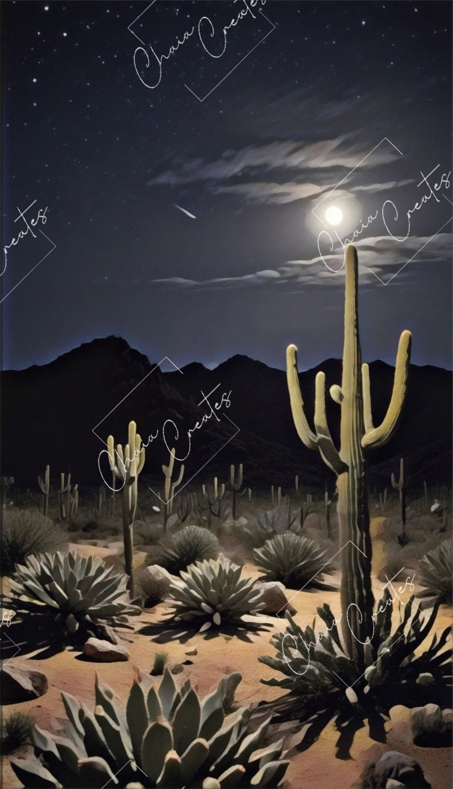 Desert Moonrise – Original Artwork, Chaia Malana