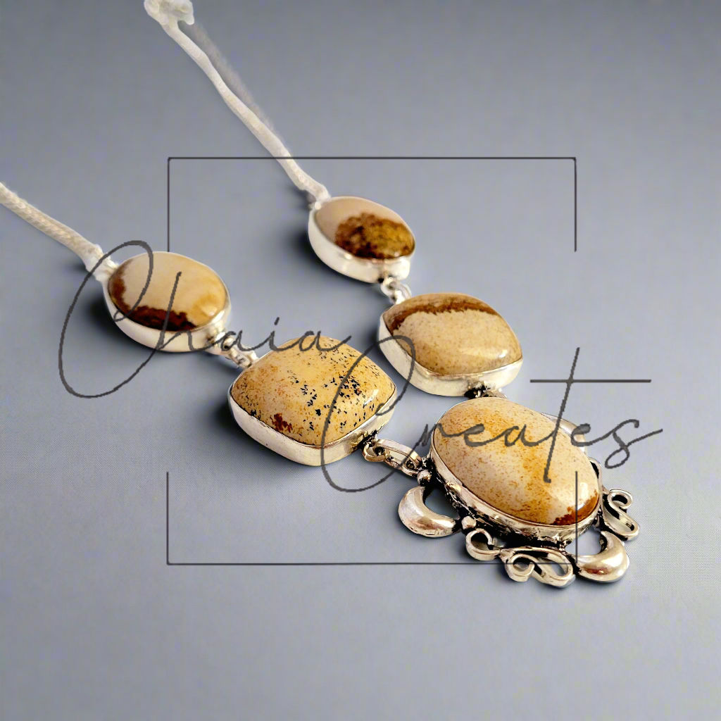 Picture Jasper .925 Sterling Silver Necklace