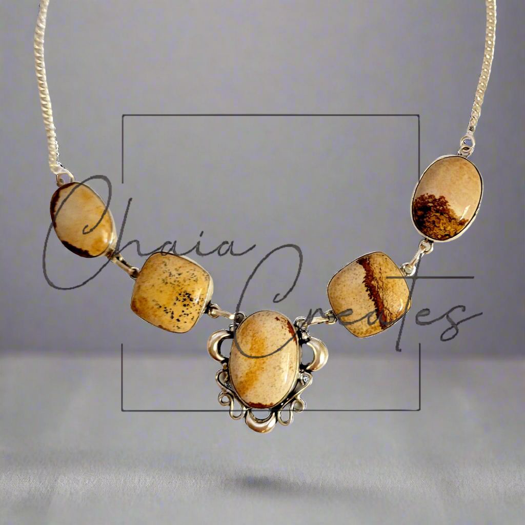 Picture Jasper .925 Sterling Silver Necklace